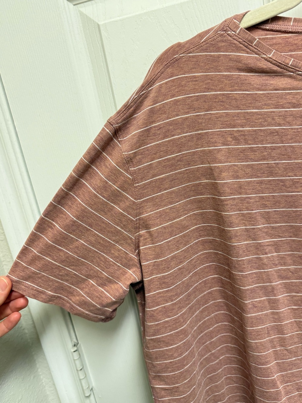 Lululemon Striped Short-Sleeve Tee in Dusty Rose - Picture 4 of 9